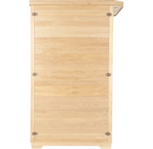 Houten sauna met horizontale houten bekleding