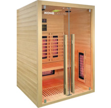 Infraroodsauna met glazen deur en houten bekleding