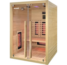 Infraroodsauna met glazen voorkant en houten bekleding