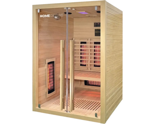 Infraroodsauna met glazen voorkant en houten bekleding