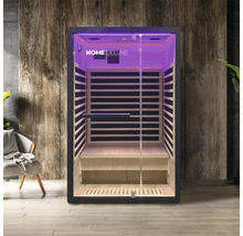 Infraroodsauna met glazen deur en houten bekleding