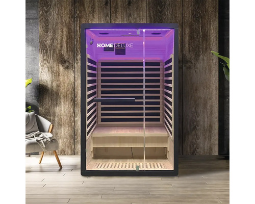 Infraroodsauna met glazen deur en houten bekleding