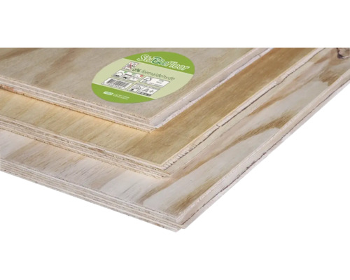 Stapel houten platen met StaBioFloor keurmerk: 0% formaldehyde