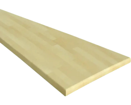 Aanrechtblad met afgeronde kant beuken, 3000x600x27 mm Houten plank