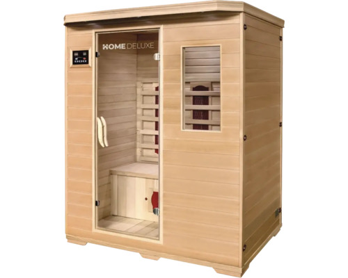 Home Deluxe sauna van hout met bedieningselementen en glazen elementen