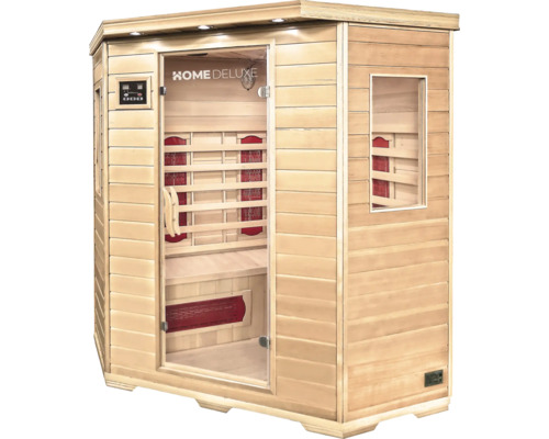 Home Deluxe sauna van hout met glazen deur en infraroodstralers