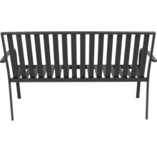 Metalen tuinbank met armleuningen en rugleuning