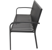 Metalen tuinbank met armleuningen