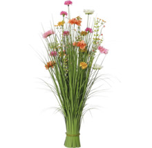 Decoratief kunstgras met kleurrijke bloemen voor binnenshuis