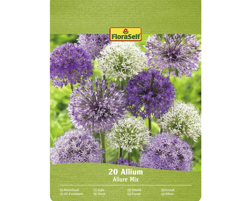 FLORASELF Bloembollen Sierui Allium Allure Mix 20 st Verpakking sierui Allium Allure Mix met FloraSelf logo