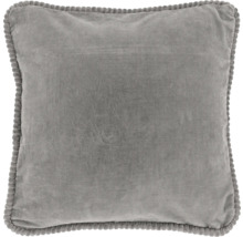Decoratief kussen van fluweel met geribbelde rand