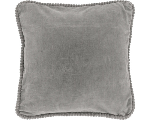 Decoratief kussen van fluweel met geribbelde rand