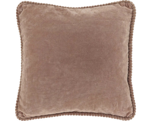 Vierkant decoratief kussen van velours met geribbelde rand