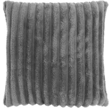 Grijs kussen met ribstructuur