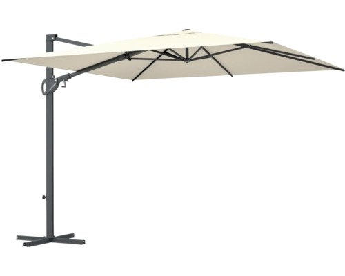 Vrijhangende parasol met rechthoekig scherm en stevige voet