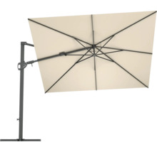 Rechthoekige parasol met mast en metalen frame
