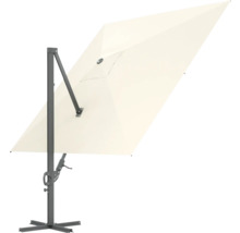 Vrijhangende parasol met metalen frame en rechthoekig scherm