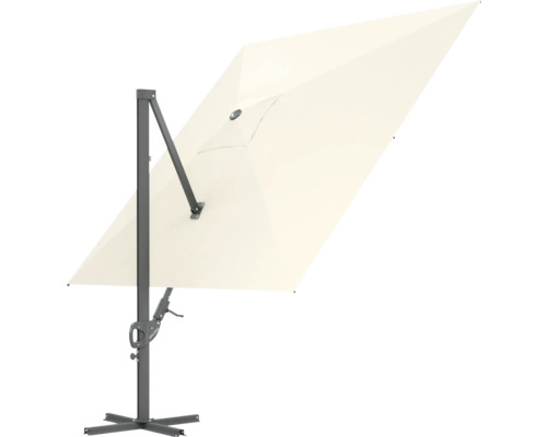 Vrijhangende parasol met metalen frame en rechthoekig scherm