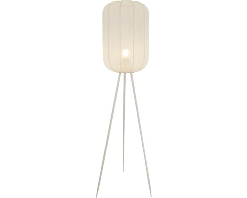 Vloerlamp met stoffen kap en driepootonderstel