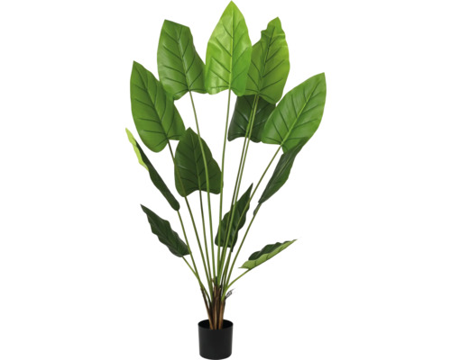 Kunstmatige kamerplant met groene bladeren in pot