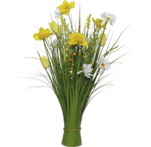 Boeket met gele en witte kunstbloemen