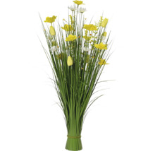 Decoratief bloemstuk met gele en witte bloemen