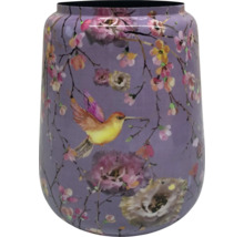 Decoratieve vaas met bloemen- en vogelmotief