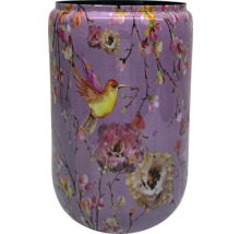 Decoratieve bloemenvaas met kolibrie- en bloemmotief