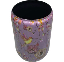 Tandenborstelbeker met vogel- en bloemmotief