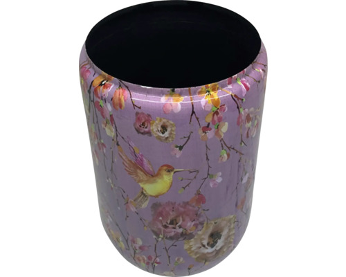 Tandenborstelbeker met vogel- en bloemmotief