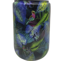 Decoratieve bloemenvaas met vogel- en bladerenmotief