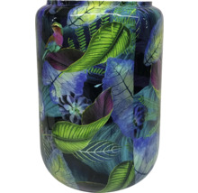 Bloemenvaas met vogel- en plantmotief