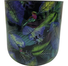 Decoratieve bloempot met blad- en vogelmotief