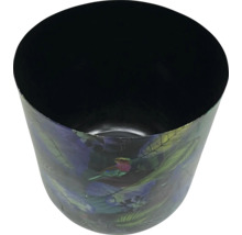 Bloempot met vogel- en bladerenmotief