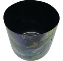 Bloempot met vogel- en plantmotief