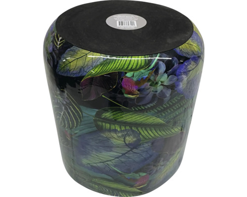 Bloempot met plantenpatroon