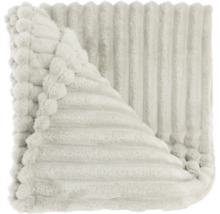 Grijs fleece deken met twee verschillende oppervlaktestructuren