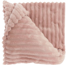Roze zachte deken met ribstructuur