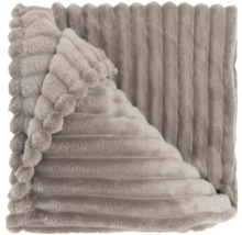 Grijze knuffeldeken met ribpatroon