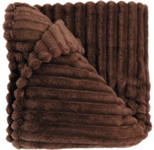 Bruine knuffeldeken met ribpatroon