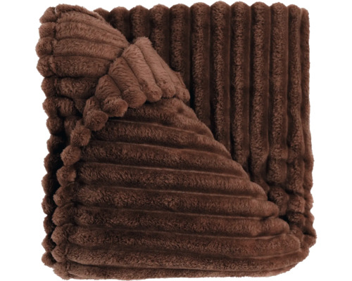 UNIQUE LIVING Plaid Lex bruin 150x200 cm Bruine knuffeldeken met ribpatroon