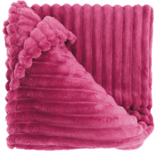 Roze bedsprei met ribstructuur