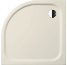Beige hoekdouchebak met afvoer