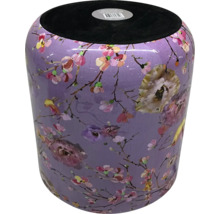 Keramische kruk met bloemmotief