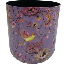 Bloempot met vogel- en bloemmotief