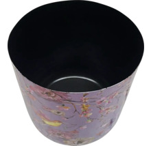 Bloempot met vogel- en bloemmotief