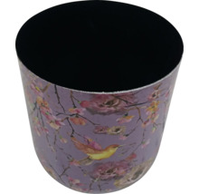 Afvalemmer met vogel- en bloemmotief