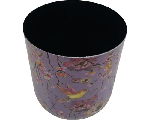 Afvalemmer met vogel- en bloemmotief