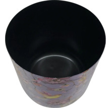 Bloempot met vogel- en bloemmotief