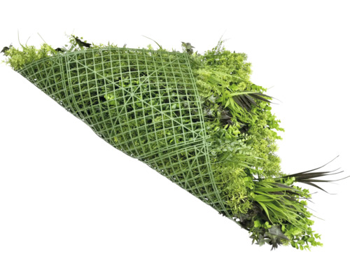 Kunstmat met verschillende grassen en bladeren